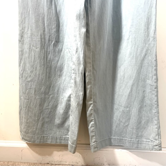 H by Halston Light Blue Chambray Sleeveless Lyocell Jumpsuit - Picture 7 of 11